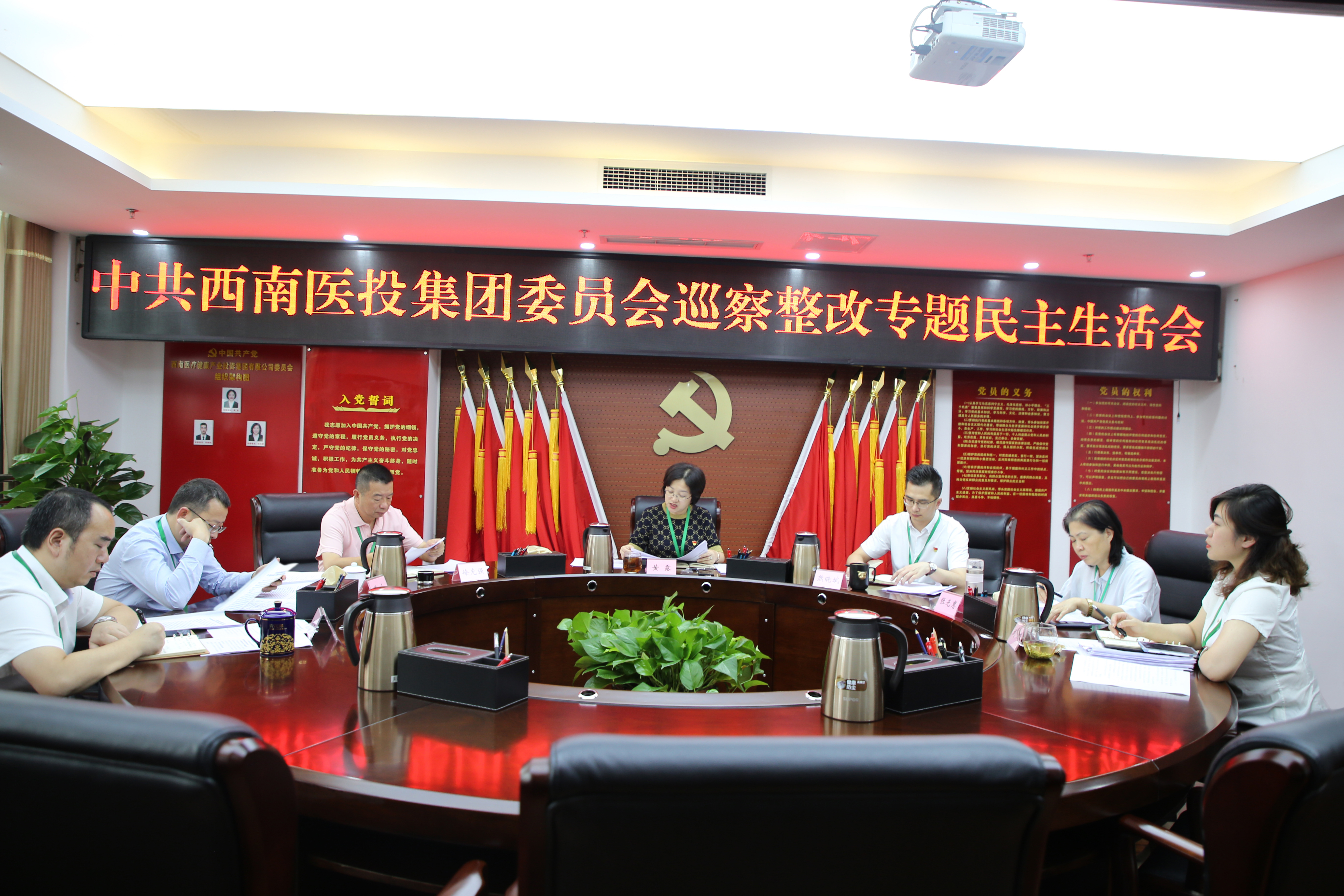 中共西南醫投集團委員會召開巡察整改專題民主生活會